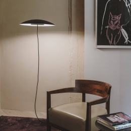 LEDS-C4NowaySingleLEDvloerlampgebogenzwart