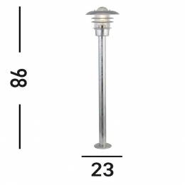 SearchlightTuinpadverlichtingXConradzilverIP44hoogte51cmstaal