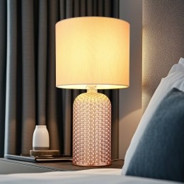GloboSofiatafellampcrmekleurighoogte50cmstofglas