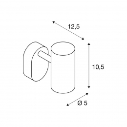 SLVLEDwandspotNoblodimbaarnaarwarmwit13cm