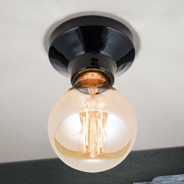 ORIONPlafondlampFrostvankeramiekzwart