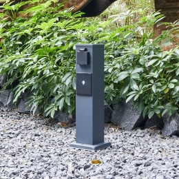 PRIOSSlimmewandcontactdooszuilWLAN40cmzandgrijsTuya