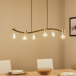 LindbyhanglampAnitozwartgoudmetaal100cmE27