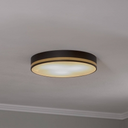 ArgonPlafondlampAmoregoudkleuriggestreeptzwart45cm