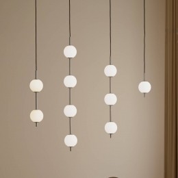 UMAGELEDhanglampAudreystaalkleurig3-lamps12cm