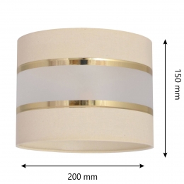 HELAMLampenkapHelenE2720hoogte15cmecrugoud