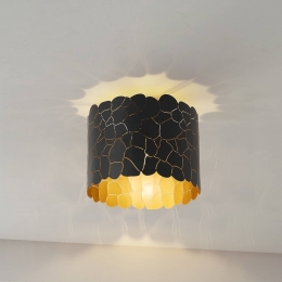 LindbyAralenaplafondlampzwartgoudmetaal26cm