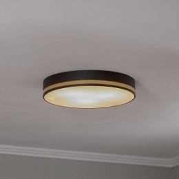 ArgonPlafondlampAmoregoudkleuriggestreeptzwart45cm