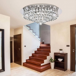 SearchlightPlafondlampHannachroomglazenkristallenbollen