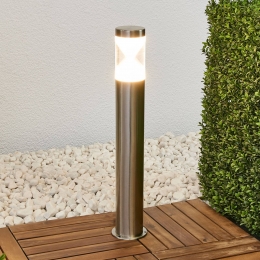 LindbyLEDtuinpadverlichtingFabriziohoogte56cmroestvrijstaal