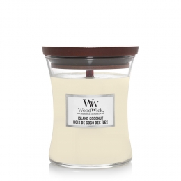 WoodWickGeurkaarsMediumIslandCoconut275gr