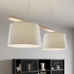 LamkurHanglampZwedenantiekwitwittextielhout2-lamps