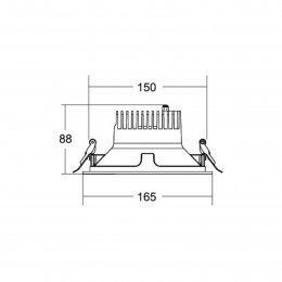 BRUMBERGApolloMidigladdereflectorlamprond3000Kzilver