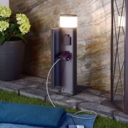 Deko-LightLEDcontactdooszuilmettweestopcontactenIP44