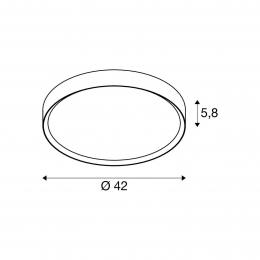 SLVLEDplafondlampDecona42cmwitgoudkleurigmetaal