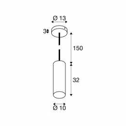 SLVhanglampEnolagoudkleurigmat10cmmetaal