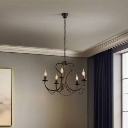 ONLIKroonluchterCandelazwart5-lamps