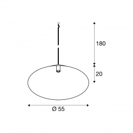 SLVhanglampMagico55cmzwartgoudkleurigmetaal