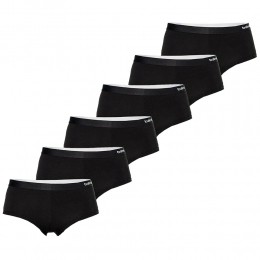 ApolloHipstersDamesBambooBasicZwart6-Pack-XL