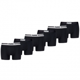 PumaBoxershortsEverydayPlacedLogo6-packBlackBlack-M
