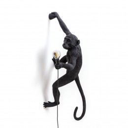 SELETTIMonkeyLampdecoratievewandlamprechtszwart