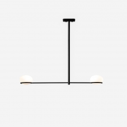 LEDS-C4CocoDubbelehanglampzwartlengte110cm