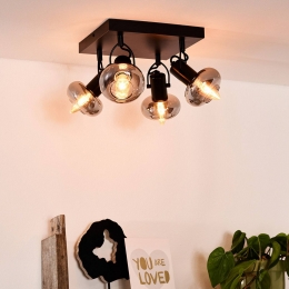 LucideMadeeplafondspotzwartrook4-lamps