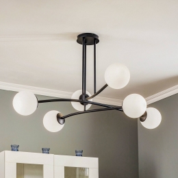 EMIBIGLIGHTINGPlafondlampMajorzwart6-lamps