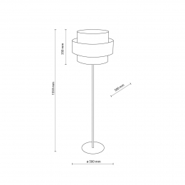 TKLightingCalistovloerlampjutecilindernaturelbruinhoogte155cm