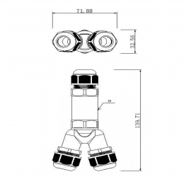 Deko-LightOutdoor-Multi-Y-kabelverbindervoor3kabel4-14mm
