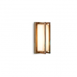 MorettiLuceBuitenwandlampIceCubic3413messingantiek