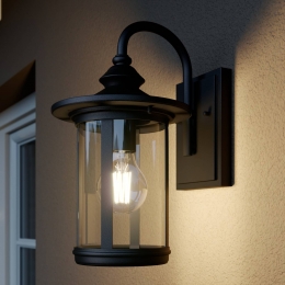 LindbybuitenwandlampZaynzwartglashoogte33cmIP23