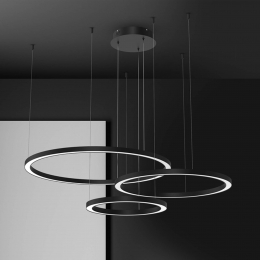 Eko-LightLEDhanglampGalaxiakunststofzwart3-lamps85W