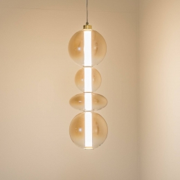 Eko-LightLEDhanglampDaphneglasamber-transparanthoogte62cm