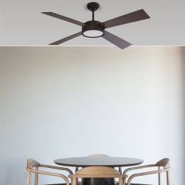 FAROBARCELONALEDplafondventilatorHydraremotewalnootzwart