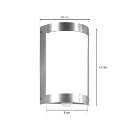CMDBuitenwandlampMarco3vanroestvrijstaalmetsensor
