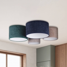 EulunaPlafondlampBoucle4-lampsblauwgroencappuccinogrijs