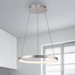 PaulNeuhausLEDhanglampHoopaluminiumkleurig57cmdimbaar