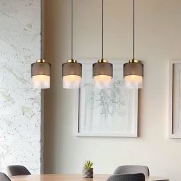 GloboOlgahanglamplengte91cmzwart4-lampsmetaalglas