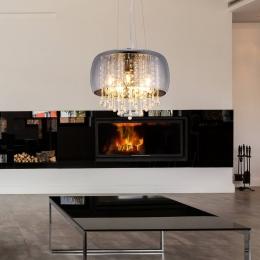 GloboHanglampKallametdecoratieveglaskristallen