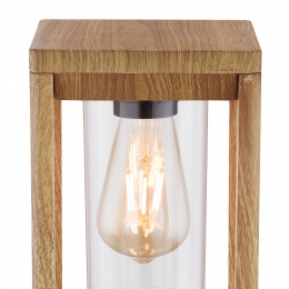 GloboSokkellampCandelainhoutoptiekhoogte50cm