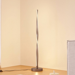 LindbyLEDvloerlampJarenzwartbruin114cmCCT