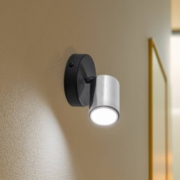 HELAMTuneIIwandlampzwartchroommetaalE2755cm