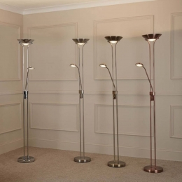 SearchlightLEDvloerlampMoederKindmessingleeslampdimbaar