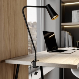 LucandeAngelinaklemlampzwartgoudmetaal47cm