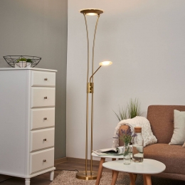 LindbyLEDuplighterEdahoogte180cmmessingdimbaar
