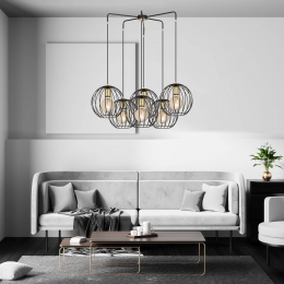 EMIBIGLIGHTINGHanglampAlbio6metkooi-schermenzwart