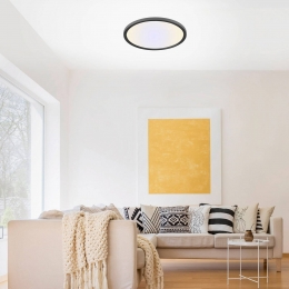 JUSTLIGHTGmbHLEDplafondlampFlatCCT40cmzwart