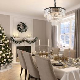 NowodvorskiLightingHanglampCristaltransparantzwart56cm