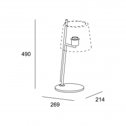 LEDS-C4Cliptafellamphoogte49cmkapwit